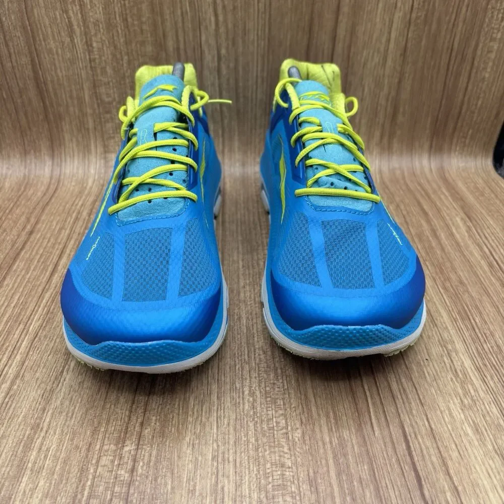 Altra Duo Running Shoes Womens 10 Blue Lime Green AFW1838F-4 Zero Drop Sneakers